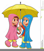 Rain And Umbrella Clipart Image