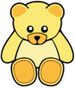 Yellow Cute Teddy Bear Clip Art