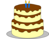 4 Layer Birthday Cake Clip Art