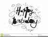 Black And White Happy Birthday Clipart Image