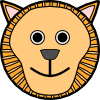 Lion Rounded Face Clip Art