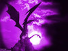 Purple Dragon Flying Fire Image