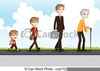 Young And Old Clipart Image