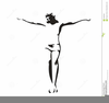 Jesus Christ Black And White Clipart Image