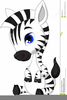 Cute Baby Zebra Clipart Image