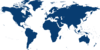 World Map Siluette Blue Clip Art