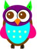 Colorful Baby Owl Clip Art
