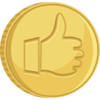 Thumbs Up Gold Coin Clip Art