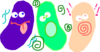 Jelly Beans Blue Green Pink Clip Art