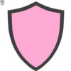 Pink And Grey Shield Clip Art