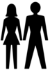 Man And Woman (heterosexual) Icon (alternate) Clip Art