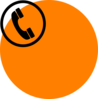 Orange Telephone Clip Art
