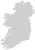 Grey Filled Map Of Ireland - No/trans Clip Art