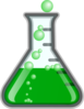 Greenflask/bubbles Clip Art
