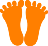 Orange Footprints Clip Art