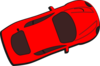 Red Car - Top View - 20 Clip Art
