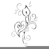 Lovely Lily Line Art Easter Clipart Image