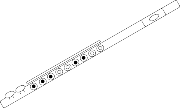 flute drawing for kids