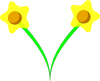 Simple Five Pettle Daffodil Clip Art