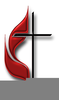 United Methodist Cross And Flame Clipart Image