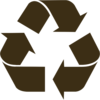 Black Recycle Symbol Clip Art