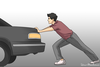 Clipart Pushing A Car Image