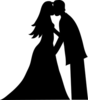 Bride And Groom Kissing Silhouette Smu Image