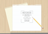 Notebook Background Vector Image