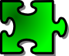 Green Jigsaw Piece 16 Clip Art