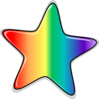 Rainbow Star Edited Clip Art