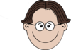 Smiling Boy With Glasses 2 Clip Art