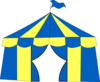 Yellow & Blue Circus Tent Clip Art