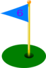 Golf Flag 6th Hole Clip Art