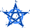 Pentagramme Taches Bleues [right-side Up] Clip Art