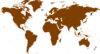 World Map - Orange Clip Art