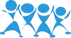 Dancing People Blue Clip Art