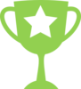 Green White Trophy Clip Art