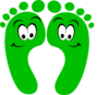 Green Happy Feet Clip Art