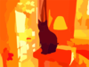 Black Cat On Tower In Living Room Vector Clip Art