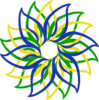 Multi-colored Flower Clip Art