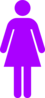 280 Purple Female Clip Art