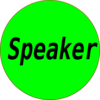 Green On For Speaker Clip Art