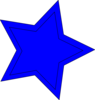Star Double Blue Clip Art