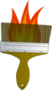Flaming Brush Clip Art