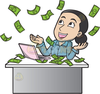 Animated Raining Money Clipart Image