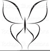Butterfly Black And White Clipart Image