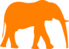 Elephant Orange Clip Art