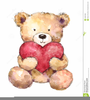Valentines Day Bear Clipart Image