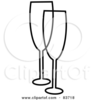 Wine Glasses Toasting Clipart Image