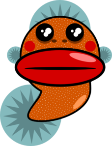 cartoon fish lips